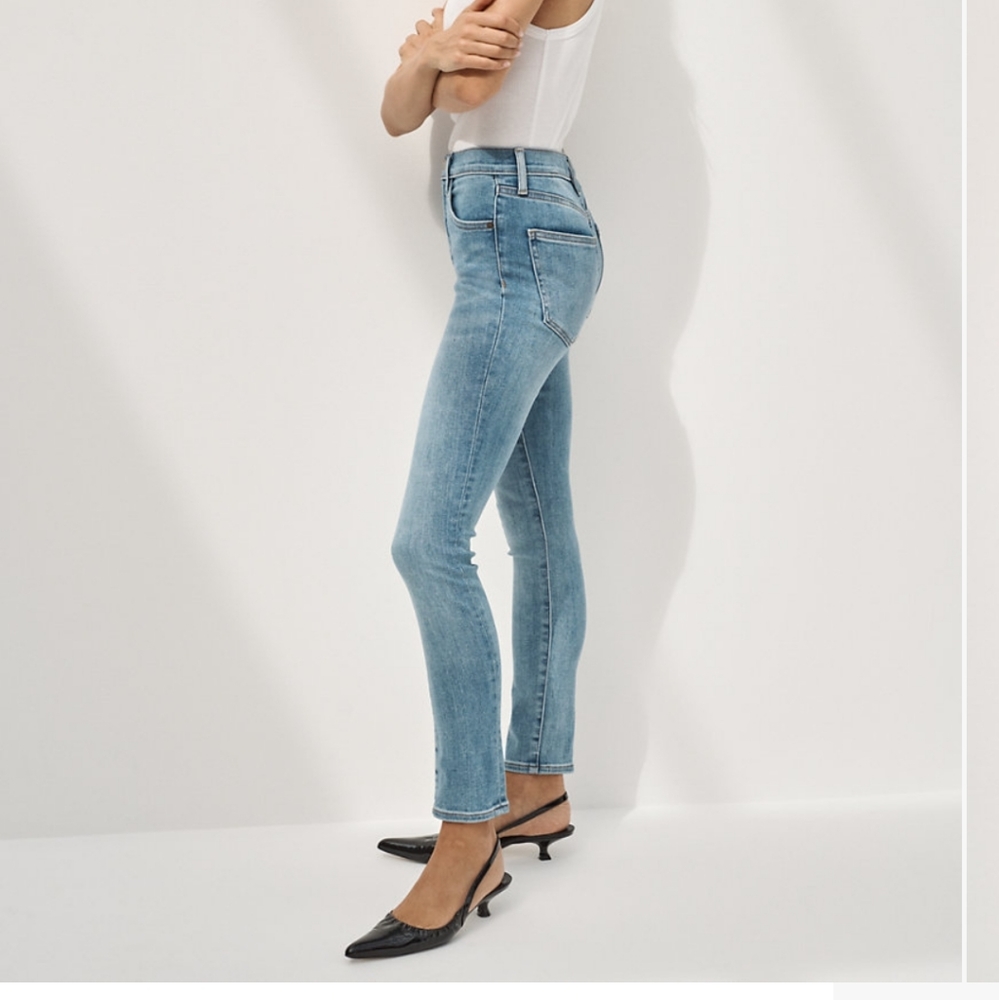 NWOT aritzia denim forum lola mid-rise skinny blue jeans 28, 28L - Picture 3 of 7